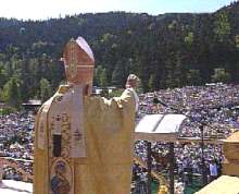 w. Jan Pawe II podczas Mszy w. beatyfikacyjnej, Zakopane, 6 czerwca 1997 r.