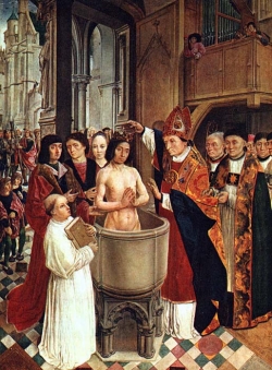wity Remigiusz udziela chrztu Chlodwikowi