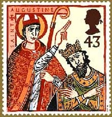 Święty Augustyn z Canterbury chrzci św. Etelberta