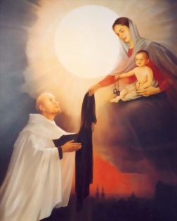 Święty Szymon otrzymuje od Maryi szkaplerz