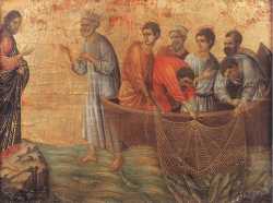 Duccio di Buoninsegna: Chrystus ukazuje si� nad Morzem Tyberiadzkim